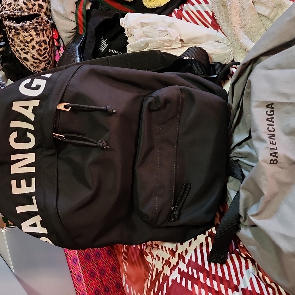 Balenciaga small/oversized mini nylon backpack